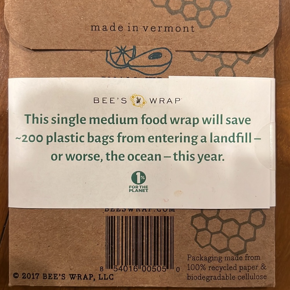 Bee’s Wrap reusable food wrap